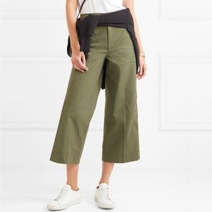 Madewell Langford Wide-Leg Crop Pants Green sz 25